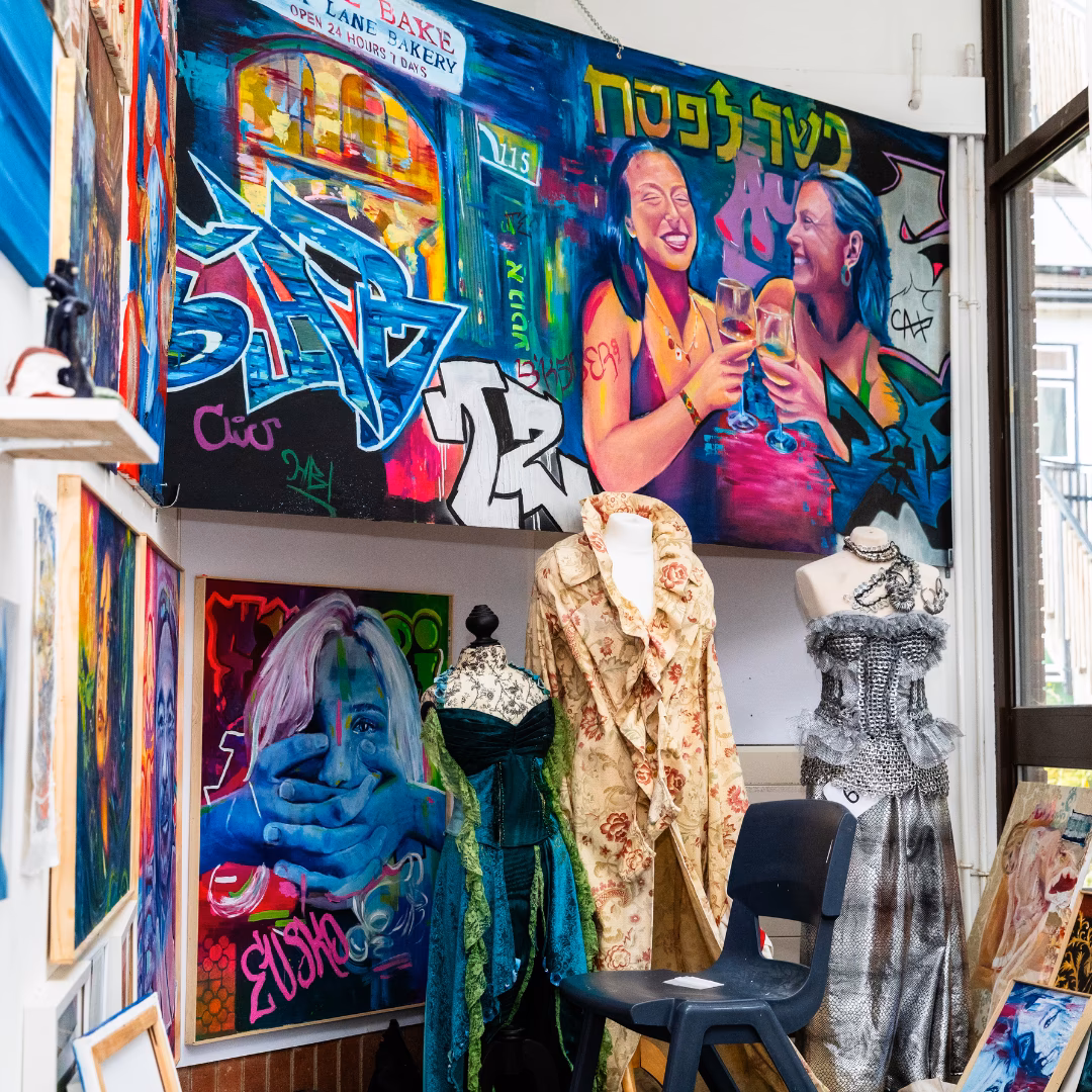 Image of art exhibition by St Chris pupils