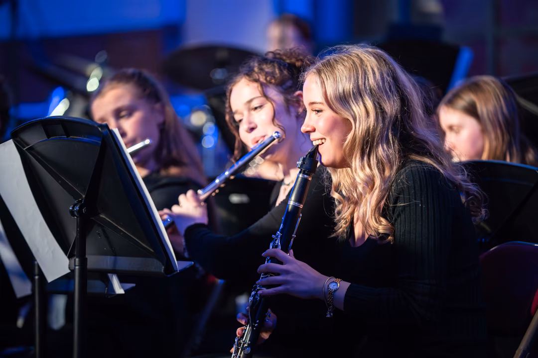 Felsted pupils playing the clarinet in an ensemble