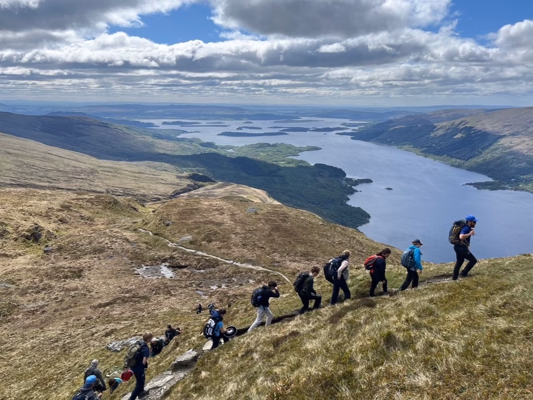 Form 1 (Year 8) near the summit of Ben Lomond.